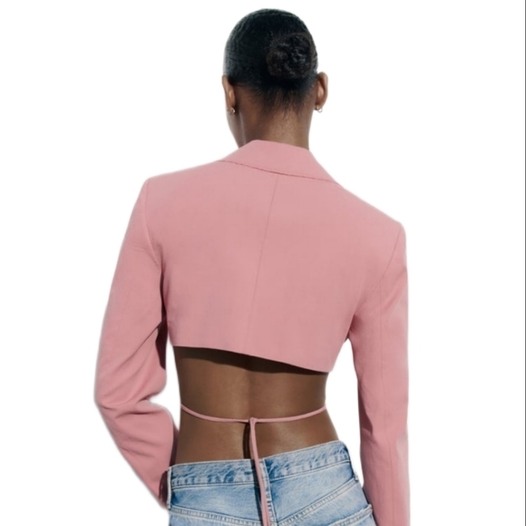 ZARA CROPPED BALCONETTE BLAZER Faded pink | 2010/741 - Picture 2 of 4